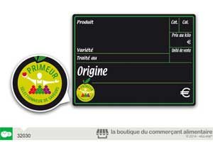 etiquette prix primeur